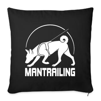Basenji Mantrailing Dog Sports Dogs Wilsigns - Sofa pillowcase 17,3'' x 17,3'' (45 x 45 cm) - black - Front
