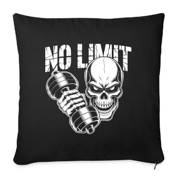 No Limit Gym - Sofakissenbezug 45 x 45 cm - Schwarz - Vorne