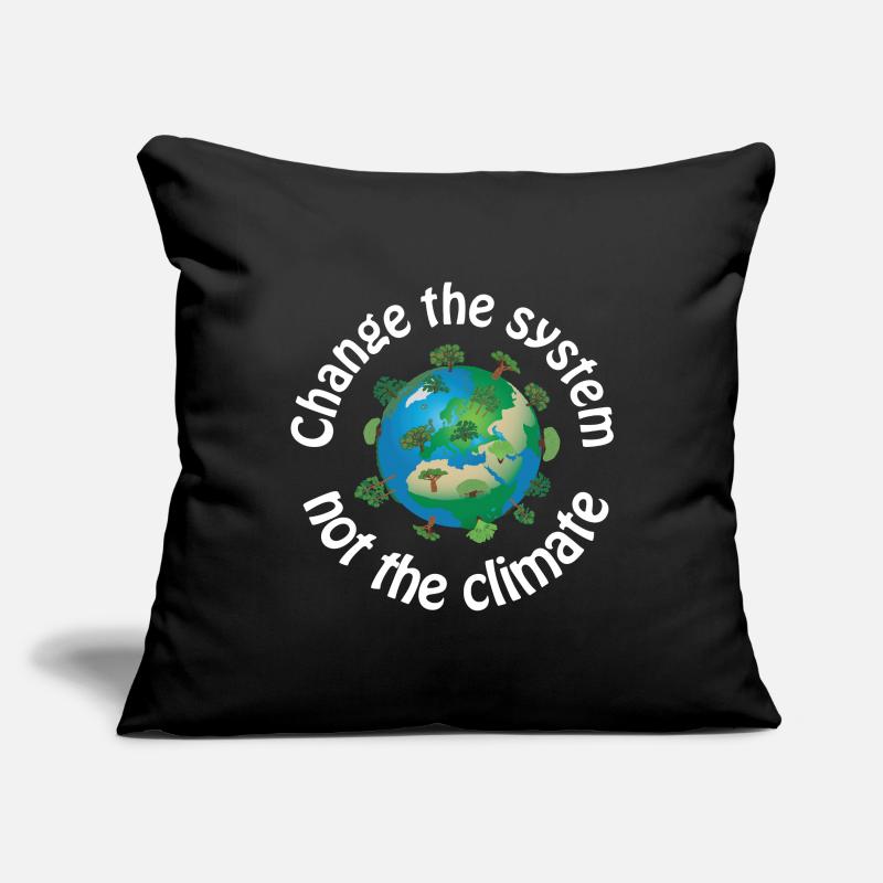Changer le système, pas le climat Housse de coussin décorative 45 x 45 cm