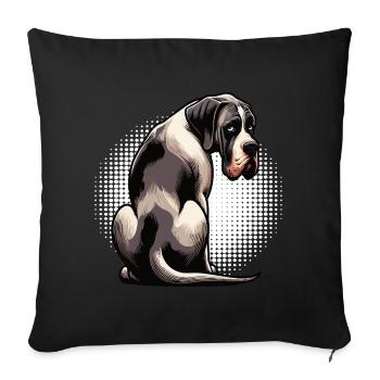Great Dane Great Dane Owner Great Dane Fan - Sofa pillowcase 17,3'' x 17,3'' (45 x 45 cm) - black - Front