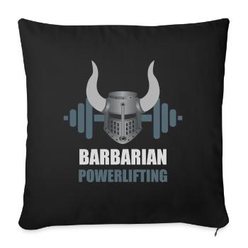 Entraînement de powerlifting Barbarian Warrior - Housse de coussin décorative 45 x 45 cm - noir - Devant