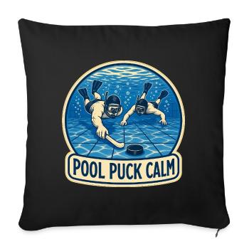 POOL PUCK CALM - Sofakissenbezug 45 x 45 cm - Schwarz - Vorne