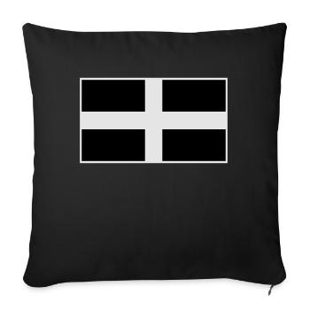 Cornish and Proud - Sofa pillowcase 17,3'' x 17,3'' (45 x 45 cm) - black - Front