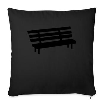 Parkbank - Sofakissenbezug 45 x 45 cm - Schwarz - Vorne
