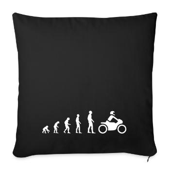 Motorrad – Evolution - Sofakissenbezug 45 x 45 cm - Schwarz - Vorne