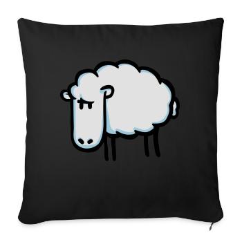 Schaf - Sofakissenbezug 45 x 45 cm - Schwarz - Vorne