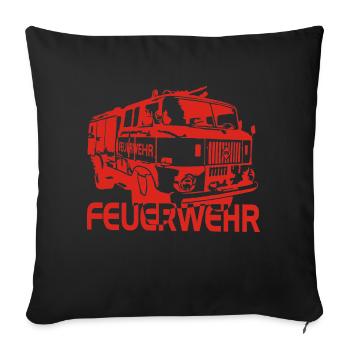 W50 Feuerwehr Spritze IFA - Sofakissenbezug 45 x 45 cm - Schwarz - Vorne