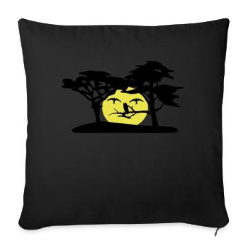 Face of Nature - Sofa pillowcase 17,3'' x 17,3'' (45 x 45 cm) - black - Front