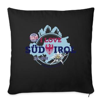 I LOVE SÜDTIROL - Sofa pillowcase 17,3'' x 17,3'' (45 x 45 cm) - black - Front