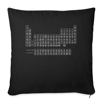 periodic_table_of_elements1 - Housse de coussin décorative 45 x 45 cm - noir - Devant