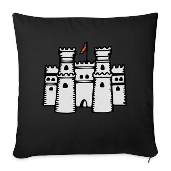castle_ - Housse de coussin décorative 45 x 45 cm - noir - Devant