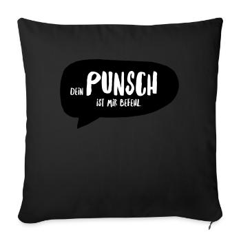 Weihnachten Punsch +++ Design Farben änderbar +++ - Sofakissenbezug 45 x 45 cm - Schwarz - Vorne