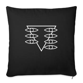 Evangelion Lilith eyes - Housse de coussin décorative 45 x 45 cm - noir - Devant