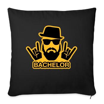Bachelor T-shirt - bachelor chemise - marié -JGA - Housse de coussin décorative 45 x 45 cm - noir - Devant