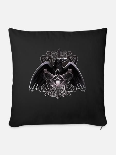 couronne - Housse de coussin décorative 45 x 45 cm - noir