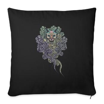 Bastet sur le terrain - Housse de coussin décorative 45 x 45 cm - noir - Devant