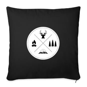 Ornements Thuringe - Housse de coussin décorative 45 x 45 cm - noir - Devant