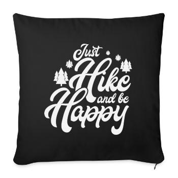 Juste errer et être heureux - Housse de coussin décorative 45 x 45 cm - noir - Devant