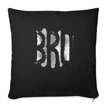 Frère BRO - Housse de coussin décorative 45 x 45 cm - noir - Devant