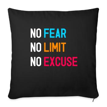 NO Limit - Sofakissenbezug 45 x 45 cm - Schwarz - Vorne