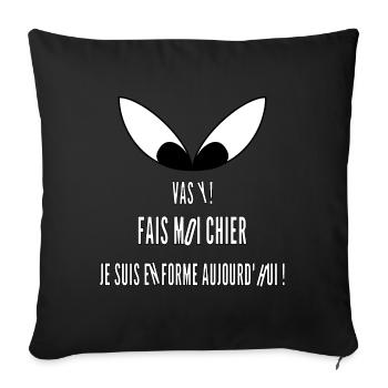 Je Suis En Forme - Housse de coussin décorative 45 x 45 cm - noir - Devant
