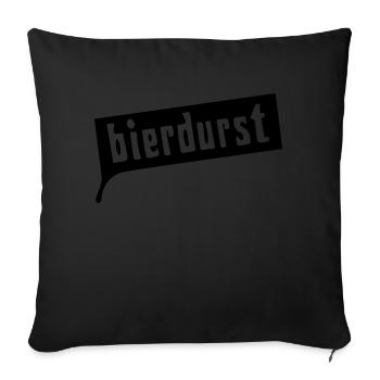 BIERDURST! - Sofakissenbezug 45 x 45 cm - Schwarz - Vorne