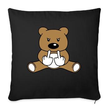 boese gemein beleidigung wichser fuck you off mitt - Sofakissenbezug 45 x 45 cm - Schwarz - Vorne