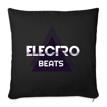 Techno Music Electro Beats Rave Shirt Gift - Sofa pillowcase 17,3'' x 17,3'' (45 x 45 cm) - black - Front