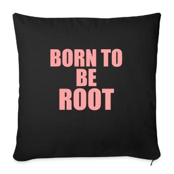 Drôle administrateur root administrateur Linux Unix - Housse de coussin décorative 45 x 45 cm - noir - Devant