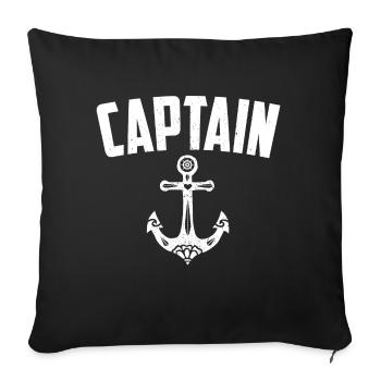 Captain Anker - Sofakissenbezug 45 x 45 cm - Schwarz - Vorne