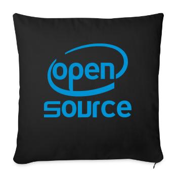 Open source Intel - Housse de coussin décorative 45 x 45 cm - noir - Devant