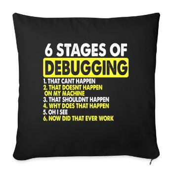 Debugging Informatik - Sofakissenbezug 45 x 45 cm - Schwarz - Vorne