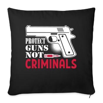 Protégez les armes non criminelles - Housse de coussin décorative 45 x 45 cm - noir - Devant