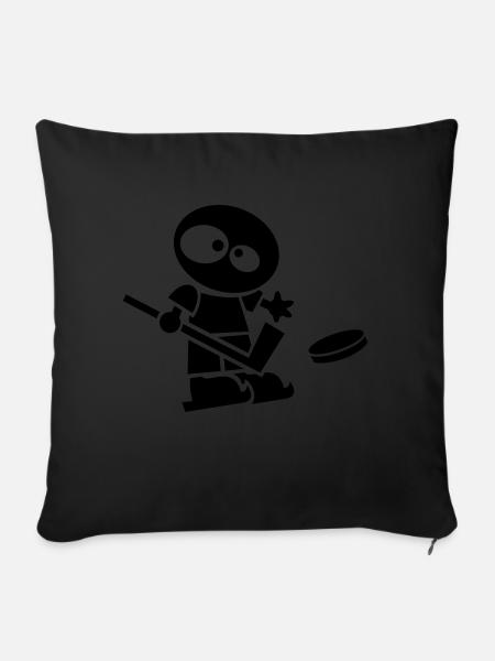 Hockey - Sofa pillowcase 17,3'' x 17,3'' (45 x 45 cm) - black