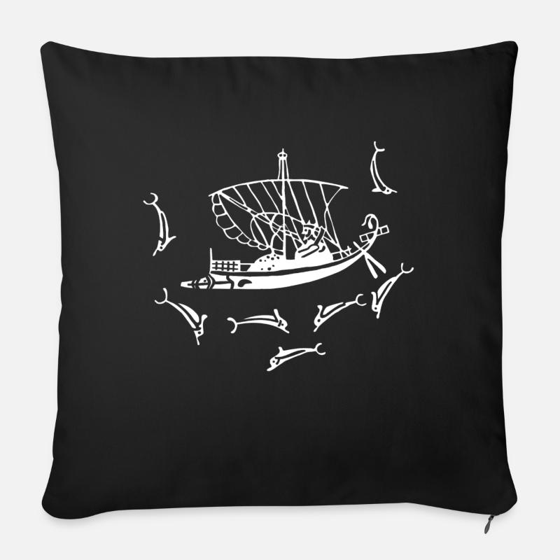 Odysseus - Sofakissenbezug 45 x 45 cm - Schwarz