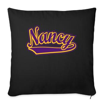 Nancy - T-shirt personalised with your name - Sofa pillowcase 17,3'' x 17,3'' (45 x 45 cm) - black - Front