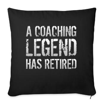Pensionierter Coach Ruhestand Geschenkidee für Männer Frauen - Sofakissenbezug 45 x 45 cm - Schwarz - Vorne