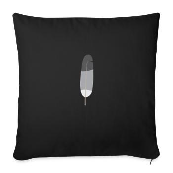Plume de pigeon - Housse de coussin décorative 45 x 45 cm - noir - Devant