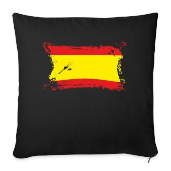 España / Spanien / Spanish Flag - Sofakissenbezug 45 x 45 cm - Schwarz - Vorne