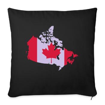Canada - Sofa pillowcase 17,3'' x 17,3'' (45 x 45 cm) - black - Front