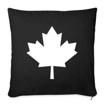 maple leaf - Sofa pillowcase 17,3'' x 17,3'' (45 x 45 cm) - black - Front