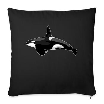 Orca - Housse de coussin décorative 45 x 45 cm - noir - Devant