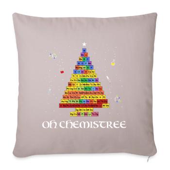 Oh Chemistree Colorful Fir Tree Periodic Table - Sofa pillowcase 17,3'' x 17,3'' (45 x 45 cm) - light taupe - Front