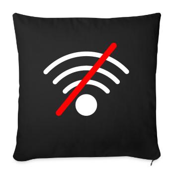 Wlan Wifi Icon - Sofa pillowcase 17,3'' x 17,3'' (45 x 45 cm) - black - Front