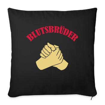 blutsbrueder_002 - Sofakissenbezug 45 x 45 cm - Schwarz - Vorne