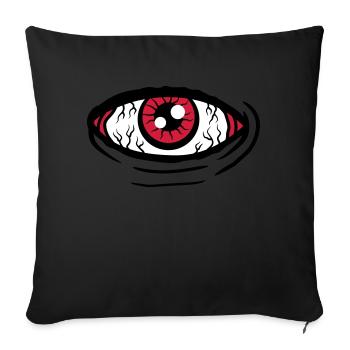 Big all-seeing eye - Sofa pillowcase 17,3'' x 17,3'' (45 x 45 cm) - black - Front