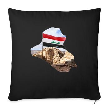 Irak - Housse de coussin décorative 45 x 45 cm - noir - Devant