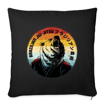 Brazilian Jiu-Jitsu - Sofa pillowcase 17,3'' x 17,3'' (45 x 45 cm) - black - Front