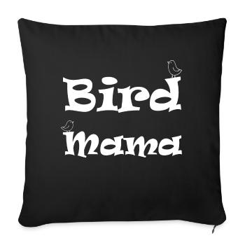 Per perruche Budgie Vogel - Housse de coussin décorative 45 x 45 cm - noir - Devant