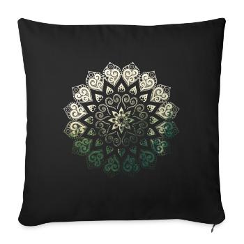 Mandala - Housse de coussin décorative 45 x 45 cm - noir - Devant